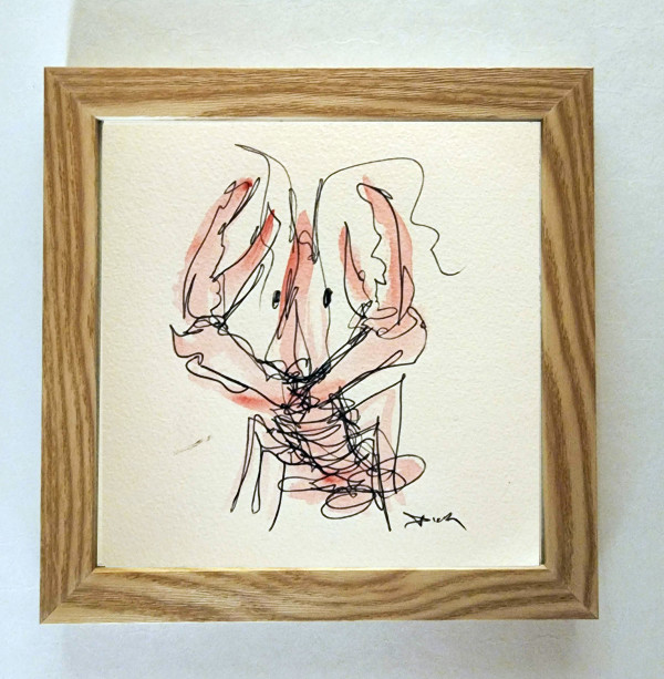Crawfish on paper #8 by Dirk Guidry