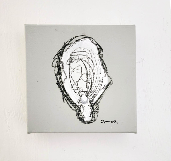 Oyster on canvas #1 by Dirk Guidry