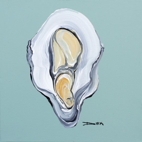Oyster on canvas #4 by Dirk Guidry