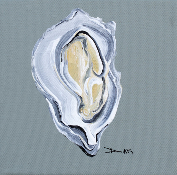 Oyster on canvas #7 by Dirk Guidry