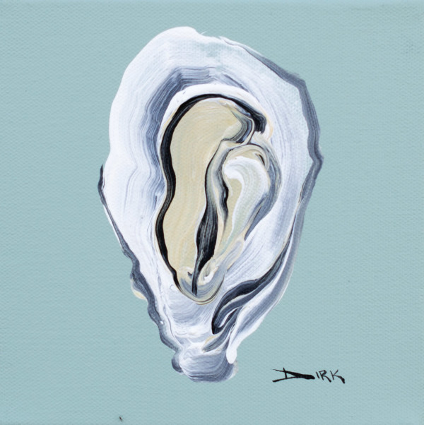 Oyster on canvas #8 by Dirk Guidry