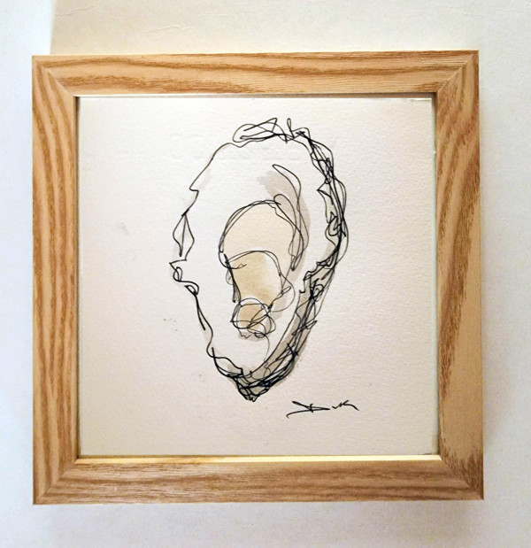 Oyster on paper #2 by Dirk Guidry