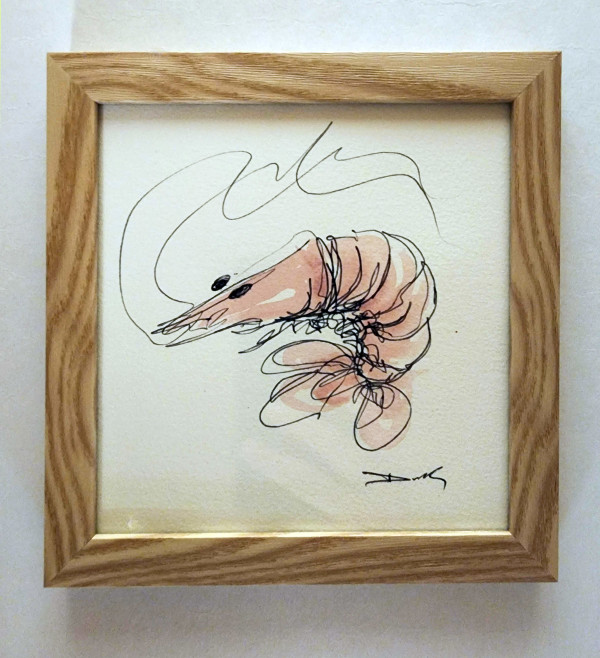 Shrimp on paper #1 by Dirk Guidry