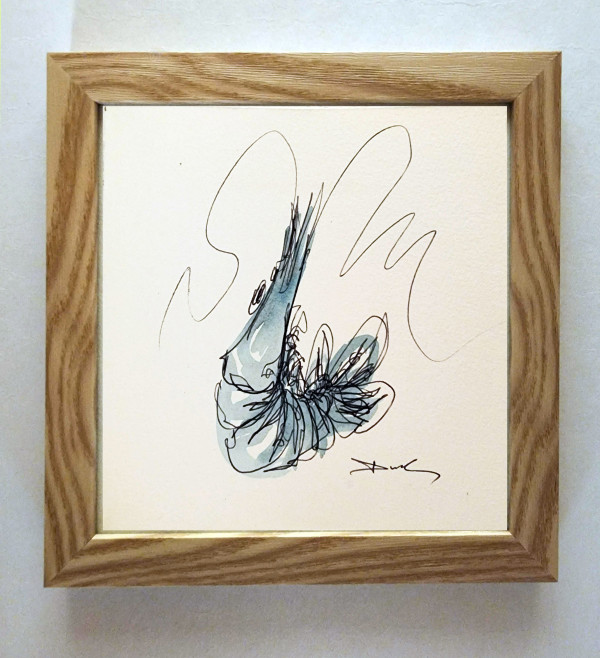 Shrimp on paper #2 by Dirk Guidry