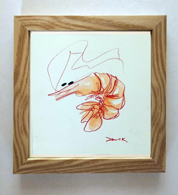 Shrimp on paper #3 by Dirk Guidry