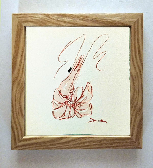 Shrimp on paper #4 by Dirk Guidry