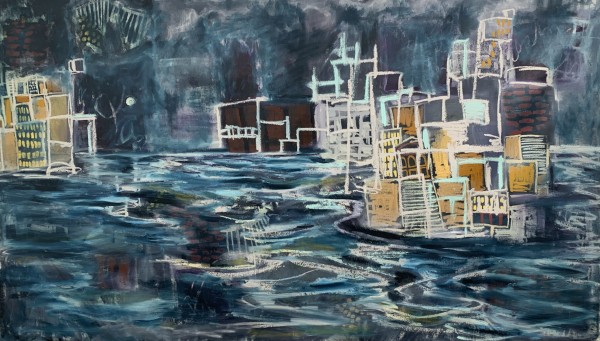 waterfront (slightly overwhemled) by Dina Cline