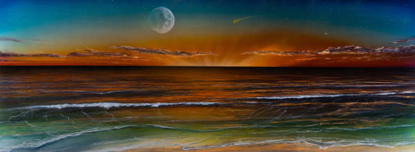 Aqua Sunset by James Norman Paukert