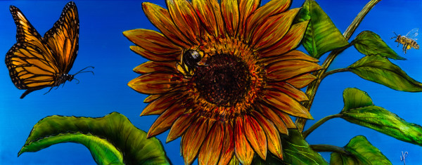 Monarch Sunflower by James Norman Paukert