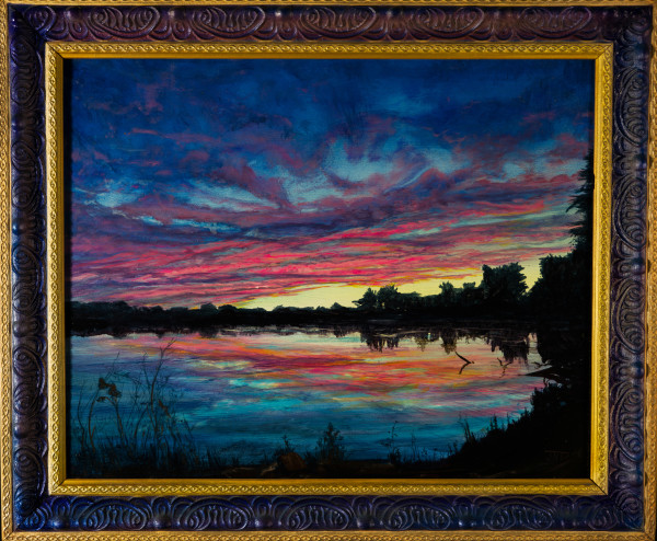 brady lake sunset 4th July by James Norman Paukert