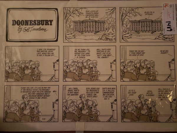 "Doonesbury 3-29-81 Sunday Cartoon" by Garry Trudeau