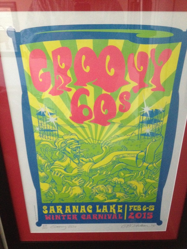 "Groovy 60's - 2015 Saranac Winter Carnival" -- signed by Garry Trudeau