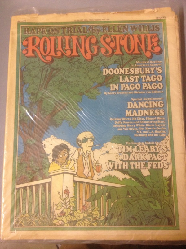 "Rolling Stone -- Doonesbury Cover" by Garry Trudeau