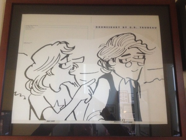 "Mike and Zonker" -- Cover Proof (B&W) by Garry Trudeau