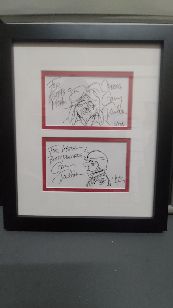 For Keith's Mom and Keith original sketches by Garry Trudeau, Image 1.