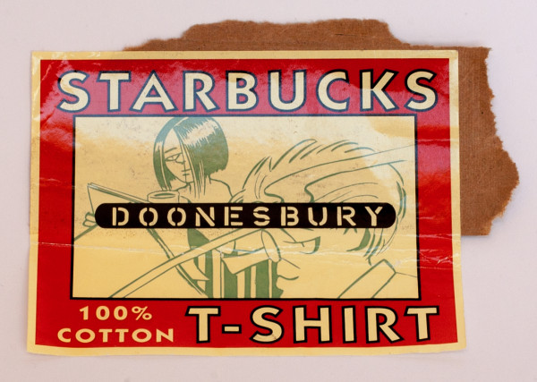 "Starbucks Doonesbury T-shirt - Sticker"