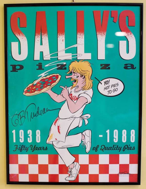 "Salley's Pizza" -- Signed by Garry  Trudeau