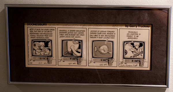 "Governor Reagan's Eyes" -- Signed by Garry Trudeau