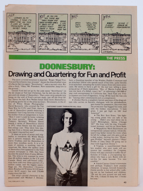 Time Magazine - Drawing and Quartering for Fun and Profit" by Garry  Trudeau