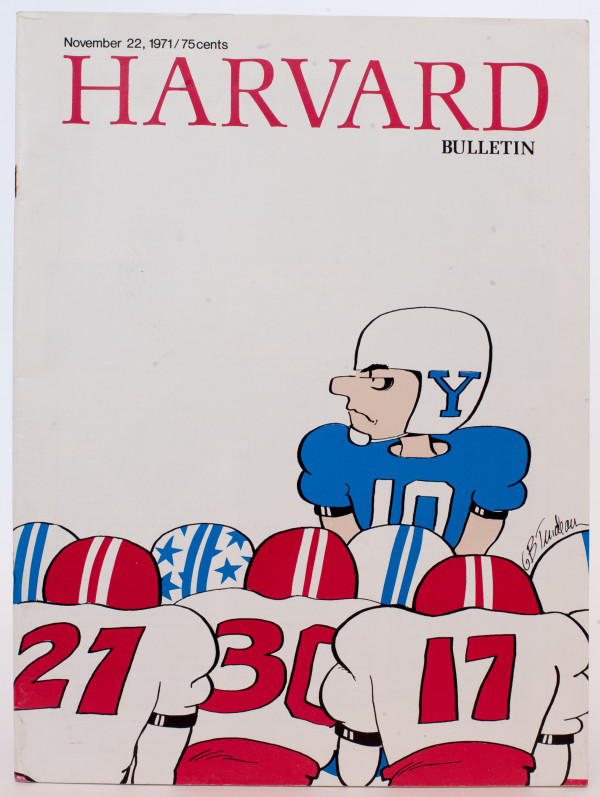 "Harvard Bulletin" by Garry Trudeau
