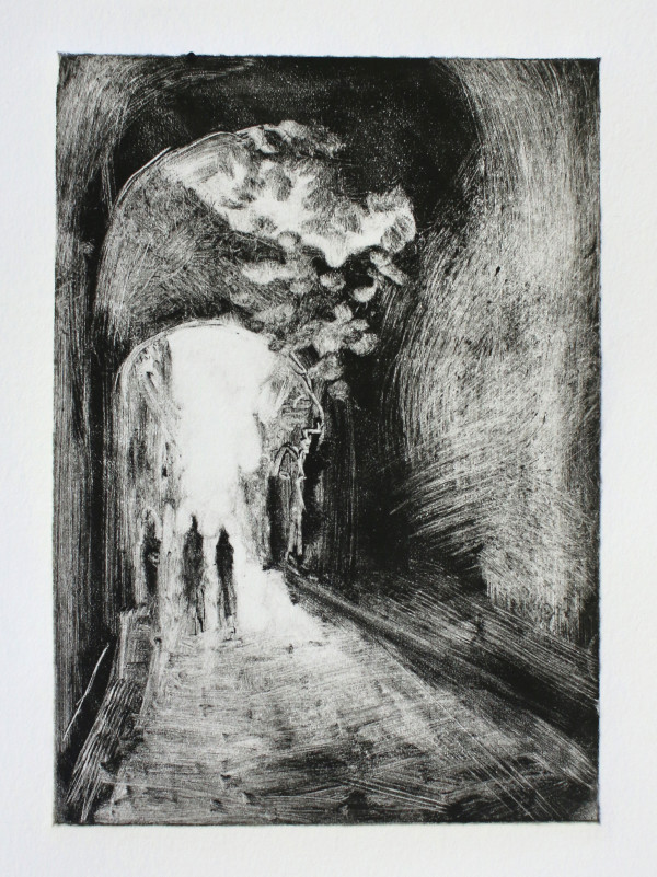 "Passing Through" Monotype by Michelle Arnold Paine