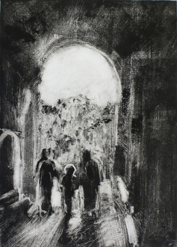 Bagnoregio Figures in Archway Monotype by Michelle Arnold Paine