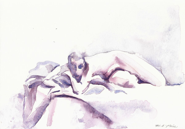 Purple Natalie Reclining by Michelle Arnold Paine
