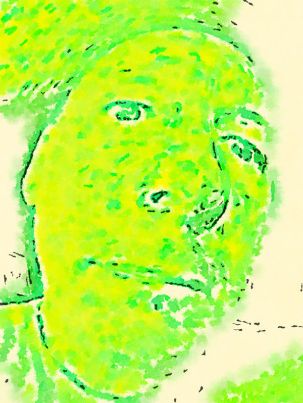 Acid Green Selfie by Eric Sanders