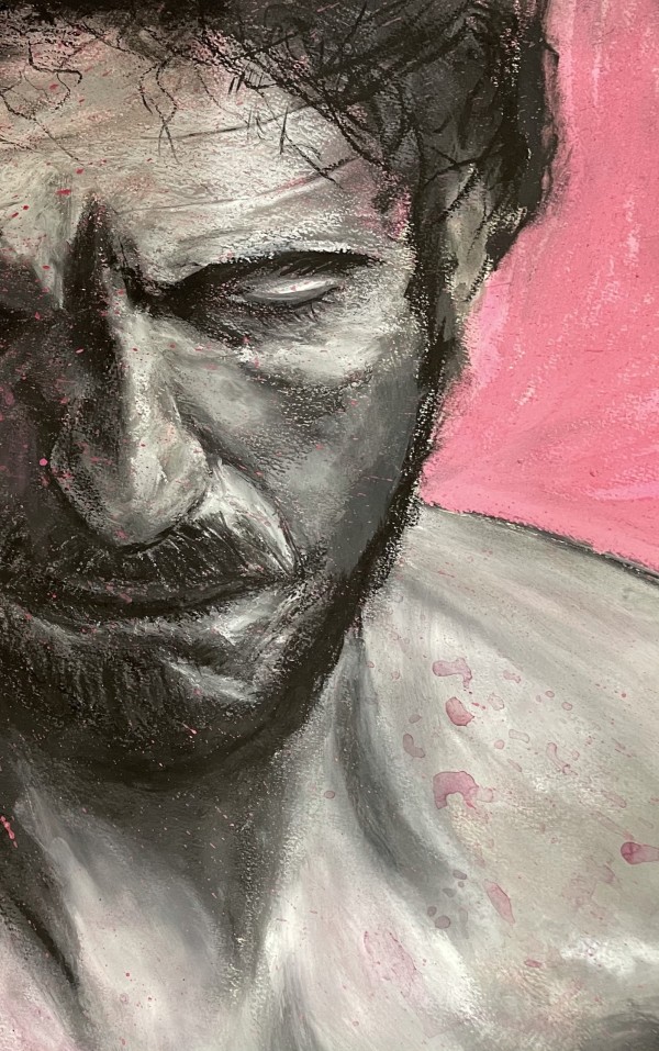 Portrait of Man with Pink by Eric Sanders