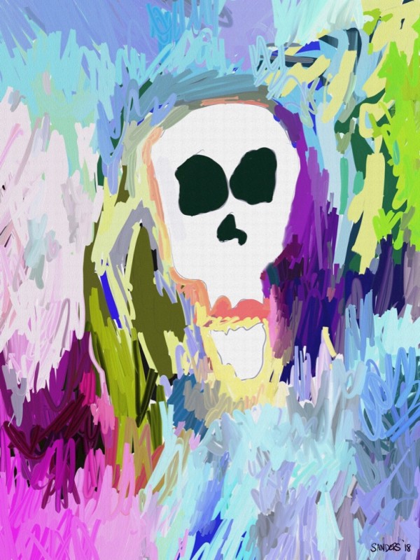 Skull & Colorfield by Eric Sanders