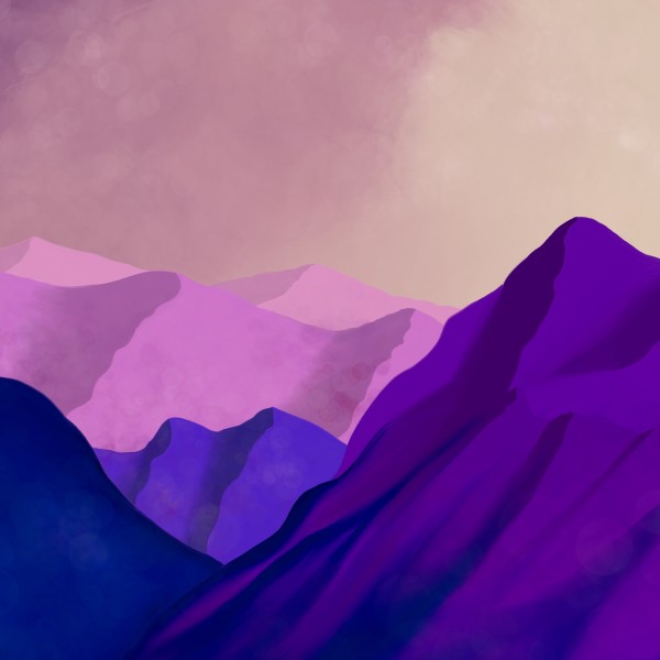 Purple and Blue And Other Color Options Colorado Mountains by Margo Thomas