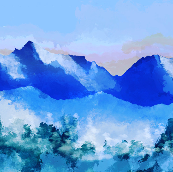 Very Blue Colorado Mountains by Margo Thomas