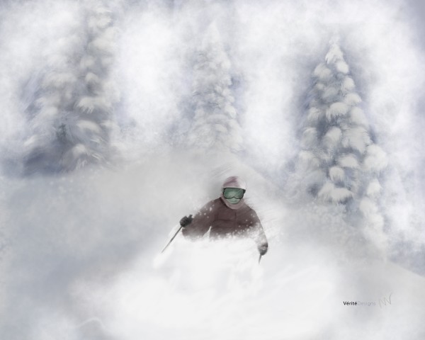 Skiing Vail’s Back Bowls in Powder by Margo Thomas
