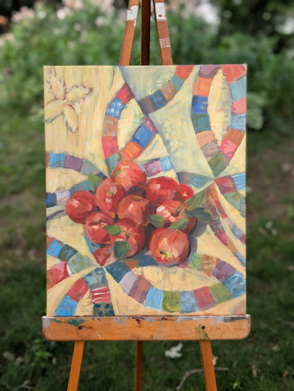 Apples on  Grandma Arnold's Quilt by Carrie Arnold