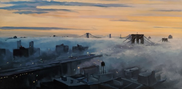 Fog, Lower Manhattan by Ellen Bradshaw