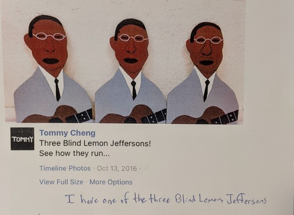Blind Lemon Jefferson - notes by Tommy Cheng