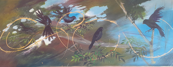 Thick billed Seedfinches by GILLIAN REDWOOD