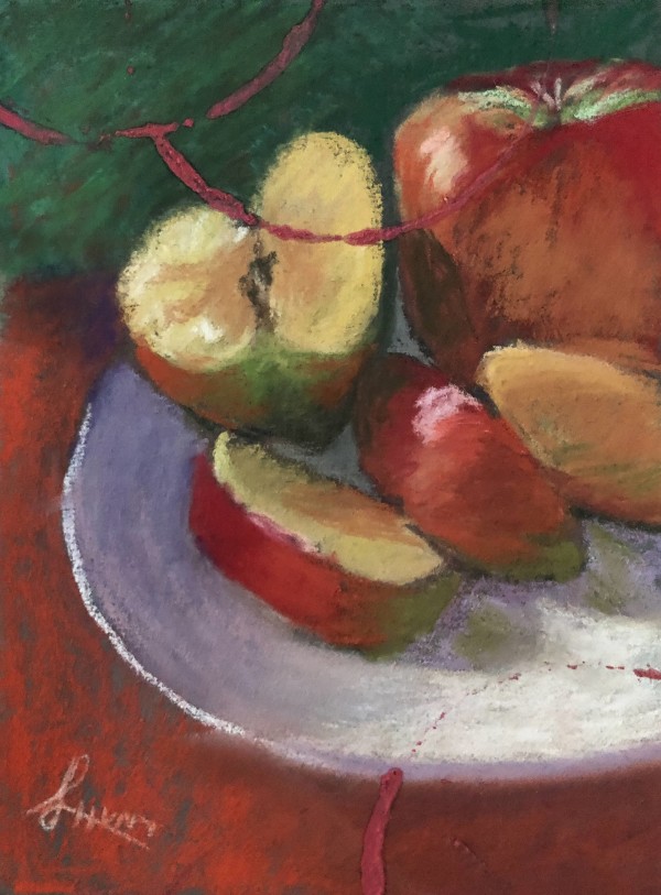 Plate of Apples by Laura Hunt