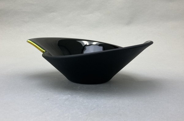 Black Deco Bowl w/ Yellow by Lynne Carlson