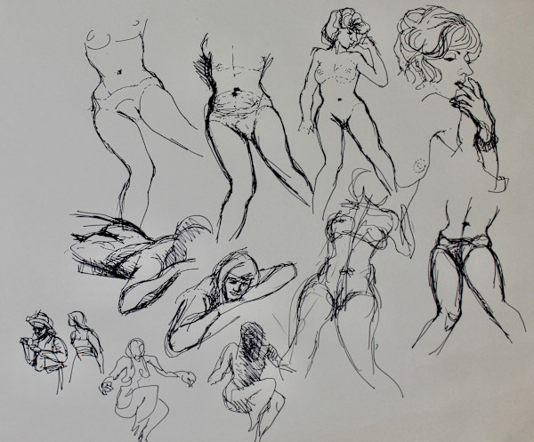 Doodles - 3 (Nude Women) by Leopold Segedin