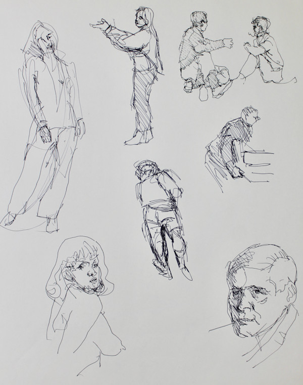 Doodles - 4 (Men & Women) by Leopold Segedin