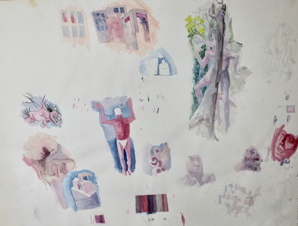 Doodles - 5 (Various Figures) by Leopold Segedin