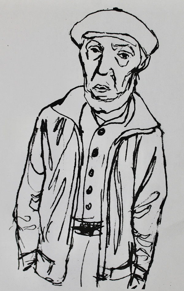 Self Portrait Wearing Cap and Jacket by Leopold Segedin