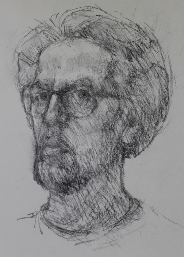 Self Portrait (with Glasses) (c1980 - #2) by Leopold Segedin