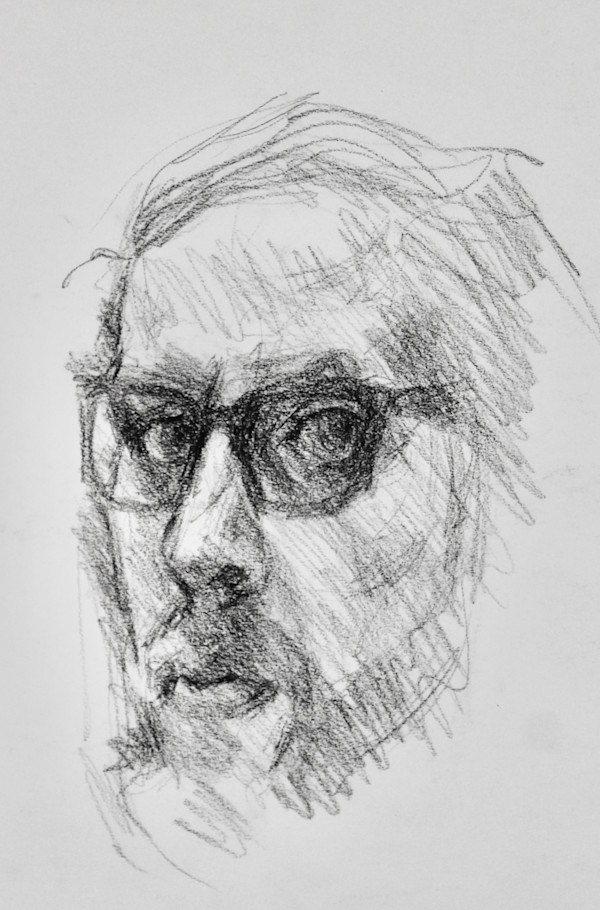 Self Portrait with Glasses (c1990) by Leopold Segedin