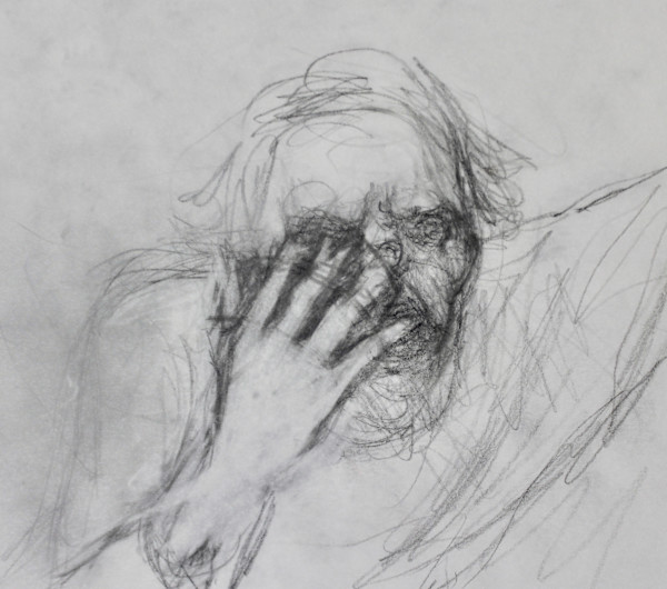 Tracing - Old Man Dancing Series (Unknown Painting) - 1 by Leopold Segedin