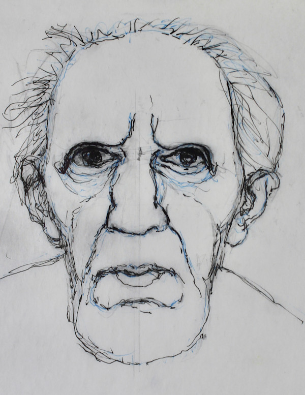 Tracing - Self Portrait (c2019) (Unknown Painting) - 2 by Leopold Segedin, Image 1.