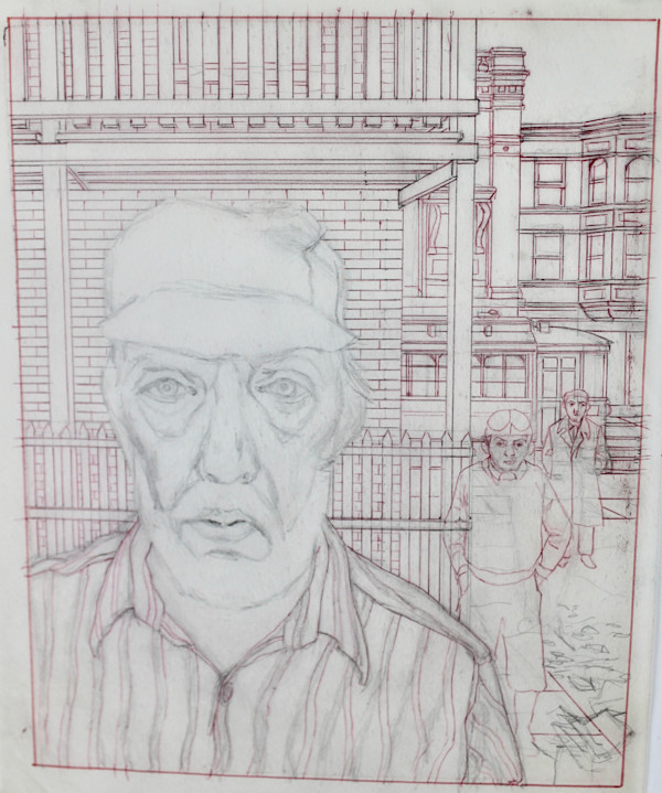 Tracing - Self Portrait (Unknown Painting) (c2002) by Leopold Segedin