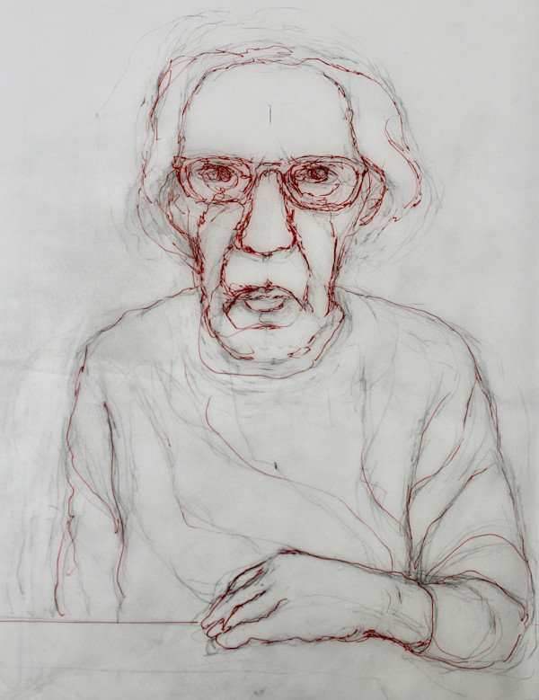 Tracing - Self Portrait with Glasses - 2 by Leopold Segedin, Image 2.