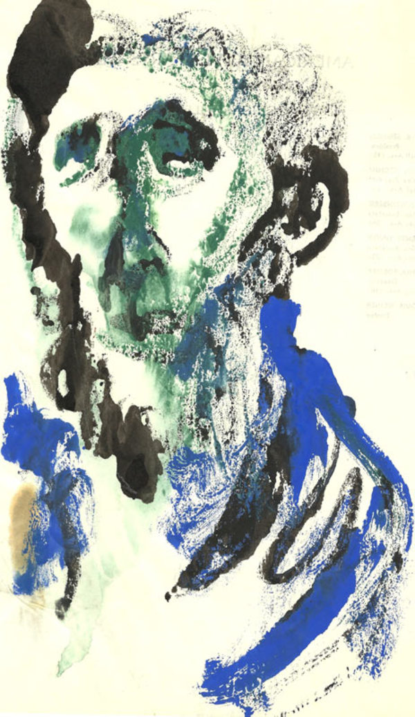 Untitled - Blue Green Black Portrait